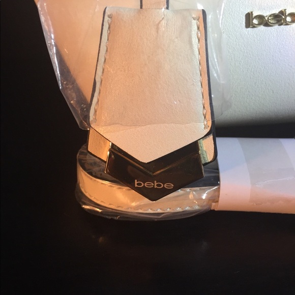 Bebe Nadia White Faux Leather Mini Satchel Handbag - Picture 7 of 8